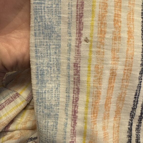 Cato C Est 1948 White Pastel Striped High Rise Pants 18/20 Belted Lightweight - Picture 5 of 5